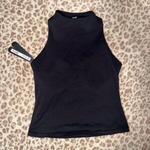 SKIMS Black High-Neck Tank Top